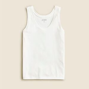 J. Crew Pima Cotton Scoopneck Tank Top White Size XL